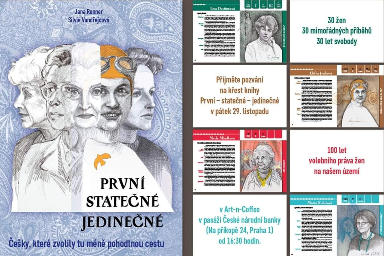 Read more about the article Křest knihy Jany Renner: První – statečné – jedinečné