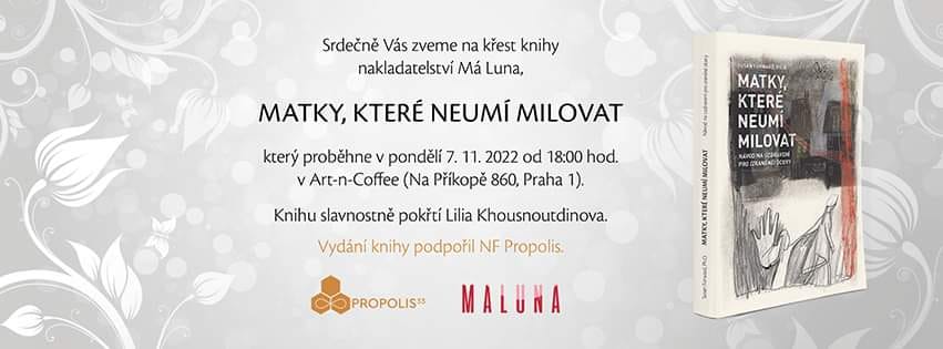 Křest knihy Matky, které neumí milovat v Art-n-Coffee