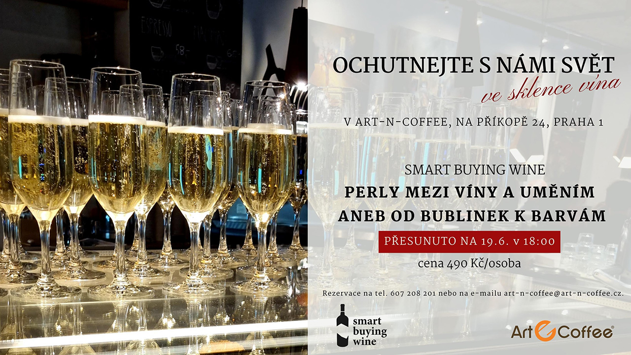 Degustace šumivých vín v Art-n-Coffee